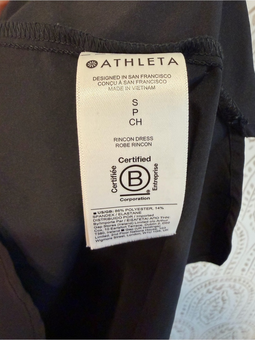 Athleta Rincon Dress Black Size Small Athleisure Cinch Waist Sleeveless - Picture 5 of 8